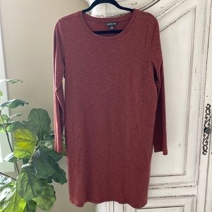 Toad & Co. Reddish Brown Large Windmere II Long Sleeve Dress